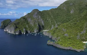 Aerial view of tropical Philippines island