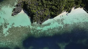 Aerial view of tropical Philippines island