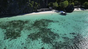 Aerial view of tropical Philippines island