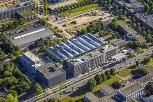 Aerial view, TU Technical University Dortmund TZDO Technology Centre Dortmund