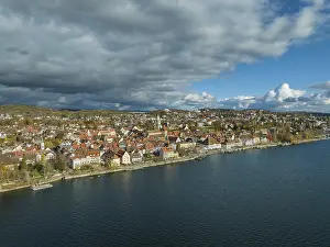 Aerial view of Uberlingen on Lake Constance