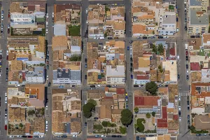 Aerial view, View of the city centre