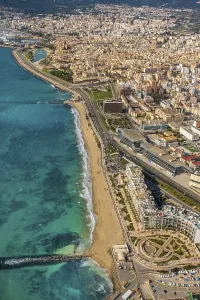 Aerial view, view of the town and old town
