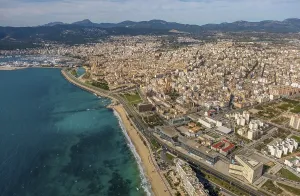 Aerial view, view of the town and old town