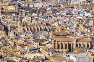 Aerial view, view of town and old town