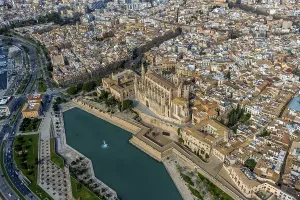 Aerial view, view of town and old town