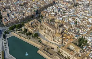 Aerial view, view of the town and old town