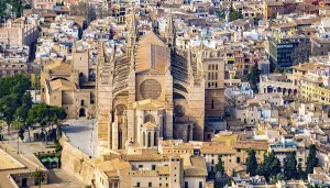 Aerial view, view of town and old town