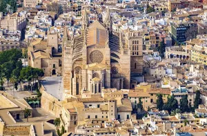 Aerial view, view of town and old town