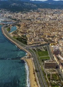Aerial view, view of the town and old town