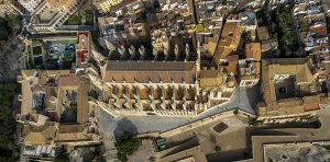 Aerial view, view of the town and old town