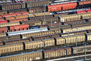 Aerial view Wagon, DB, railway