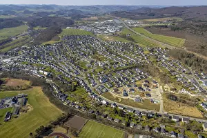 Aerial view, WaldstraBe residential development area
