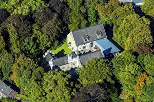 Aerial view, Wasserschloss Werdringen museum