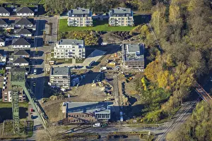 Aerial view, winding tower Osterfeld colliery