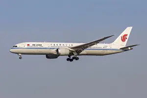 An Air China Boeing 787-9 Dreamliner aircraft with the registration number B-1469 at Hongqiao Airport (SHA) in Shanghai