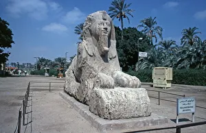 Alabaster sphinx, Memphis, Cairo