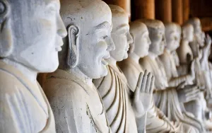 Category Buddhism Prints: Alabaster statues inside the Chua Bai Dinh pagoda