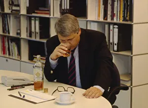 Alcohol in the workplace, office scene
