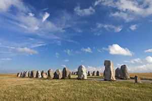 Category Scandinavia Prints: Ales stones, Ales stenar, megalithic oval stone monument representing a stone ship
