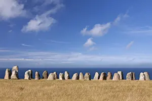 Category Scandinavia Prints: Ales stones, Ales stenar, megalithic oval stone monument representing a stone ship
