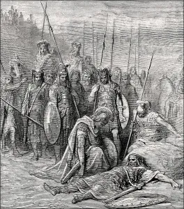 Alexander the Great before the dead Darius III