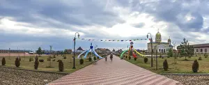 Alexander Nevsky Park on the territory of the historical architectural complex of the ancient Ottoman Citadel in Bender