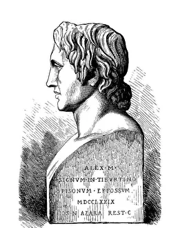 Alexander the strong, historical woodcut