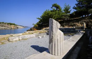 Aliki, Thassos, Greece - The marble peninsula of Aliki with its ancient ruins