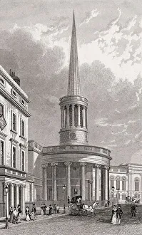 All Souls Church, London, illustration by Th