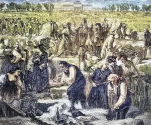 All at work on the Champ de Mars