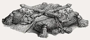 Allegory, papal coat-of-arms