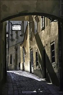 Alley in the historic centre of Bratislava