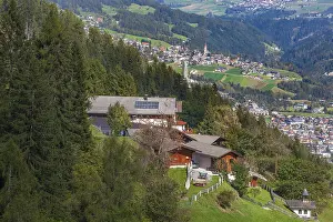 Alm with view of Telfes and Mieders