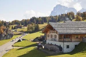 Almabtrieb on the Seiser Alm in autumn