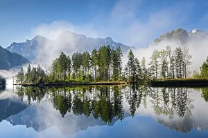 Almsee with reflection, Zehnerkogel