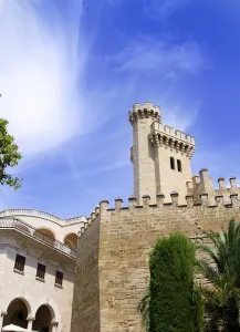 Almudaina palace in Palma de Mallorca from Majorca island from Spain