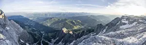 Alpine panorama, dramatic mountain landscape