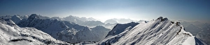 Alpine Panorama from Nebelhorn Winter Oberstdorf Germany