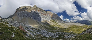 Category Mountain Landscapes Prints: Alpine panorama of the second highest peak in the Lechquellen Mountains the Rote Wand in Lech am Arlberg Austria Europe