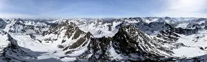 Alpine panorama, Sulzkogel, aerial view