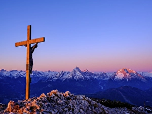 Category Mountain Landscapes Prints: Alpine panorama from the summit of the Berchtesgadener Hochthron
