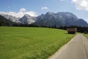 Alpine road in the Karwendel mountains