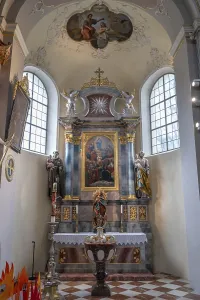 Side altar of the Baroque parish church of St Nicholas