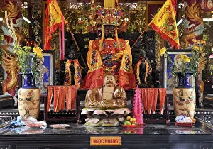 Altar with Buddha figure in the temple