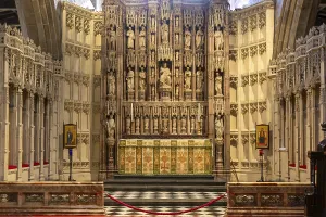 Altar reredos sanctuary of cathedral church of Saint Nicholas