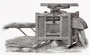 Alte Dreschmaschine, 19. Jahrhundert