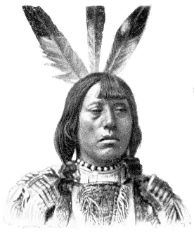 American peoples. Portrait of Mandan