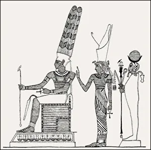 Amun, Isis and Khonsu, major deities in ancient Egyptian religion