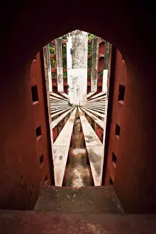 Ancient architecture.detail. Jantar Mantar astronomical observatory in Delhi